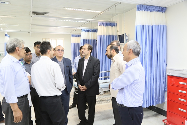 بازدید رئیس دانشگاه و اعضای ستاد طرح تحول سلامت در حوزه درمان از طرح توسعه اورژانس بیمارستان امام رضا (ع) بجنورد